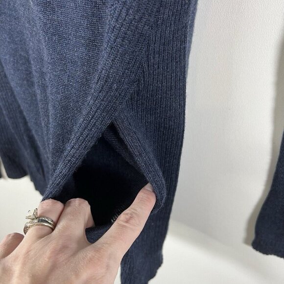 Lululemon Sweat And Savasana Sweater Navy Blue Size 4 Women’s Merino Wool Pocket - Picture 5 of 8